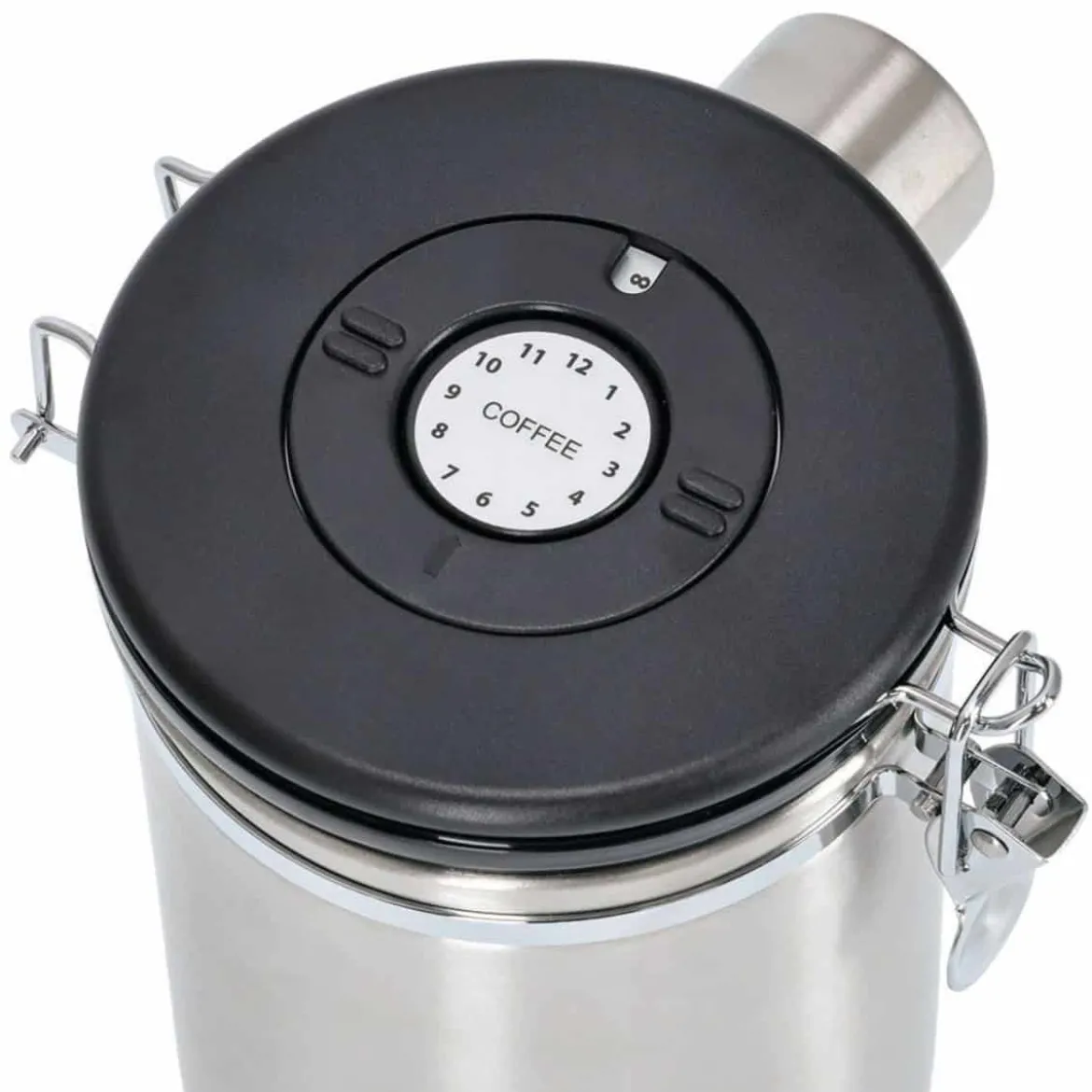 Grande boîte à café hermétique en inox 2,7 litres