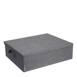 Grande boîte de rangement plate en tissu