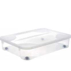 Grande boîte sous le lit à roulettes 60 litres