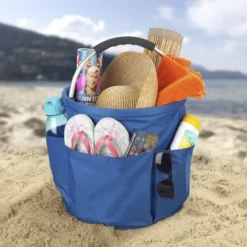 Grand panier en tissu pour produits d'entretien
