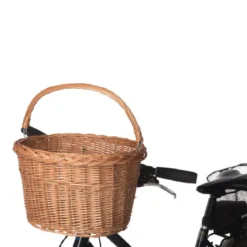 Grand panier à vélo en osier