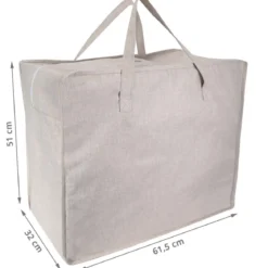 Grand sac de rangement en tissu clair