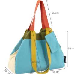 Grand sac en toile coloré