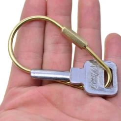 3 grands anneaux porte-clés en laiton