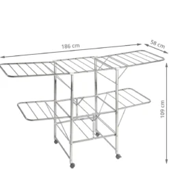 Grand étendoir à linge en inox