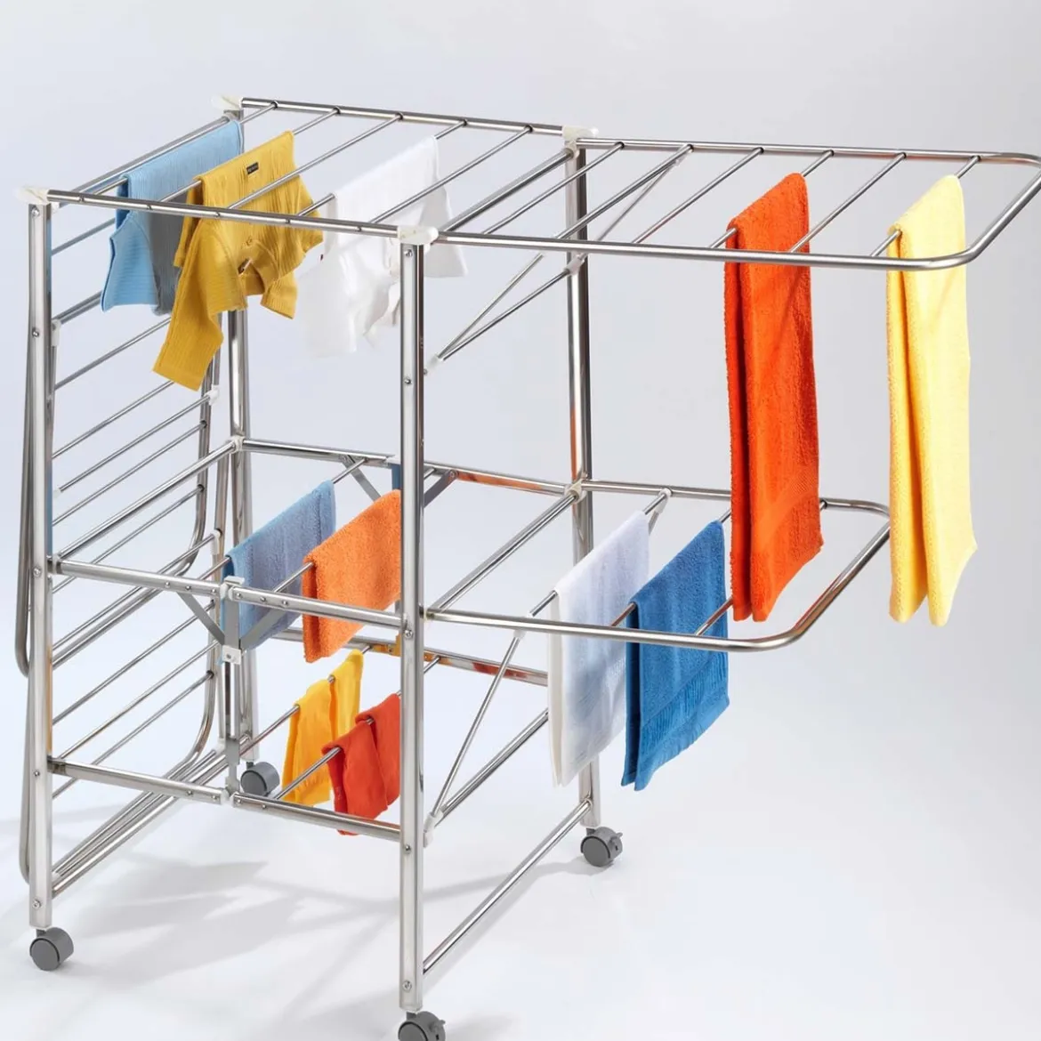 Grand étendoir à linge en inox