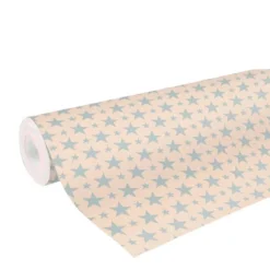 Gros rouleau de papier cadeau 50 mètres kraft à étoiles