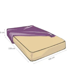 Housse de protection pour matelas 1 place