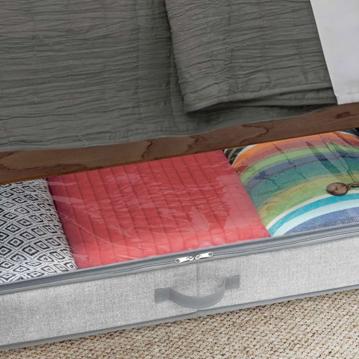 Housse de rangement sous le lit rigide