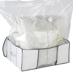 Housse de rangement sous vide blanche avec sangles (L)