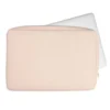 Housse pour ordinateur 15 pouces en simili cuir rose poudré