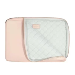 Housse pour ordinateur 15 pouces en simili cuir rose poudré