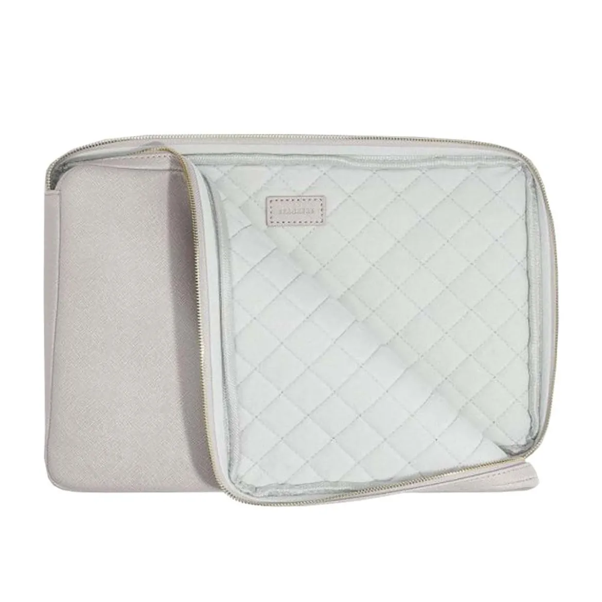 Housse pour ordinateur 15 pouces en simili cuir gris clair