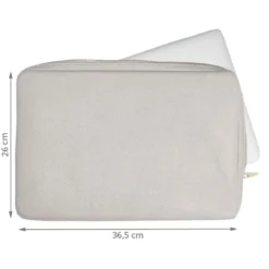 Housse pour ordinateur 15 pouces en simili cuir gris clair