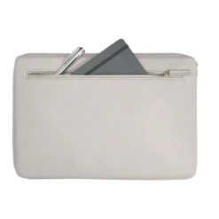Housse pour ordinateur 15 pouces en simili cuir gris clair