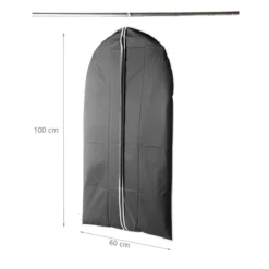 Housse pour vêtements en PEVA noir (M)