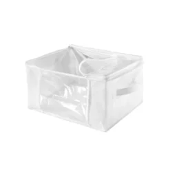 2 housses de rangement rectangulaires blanches