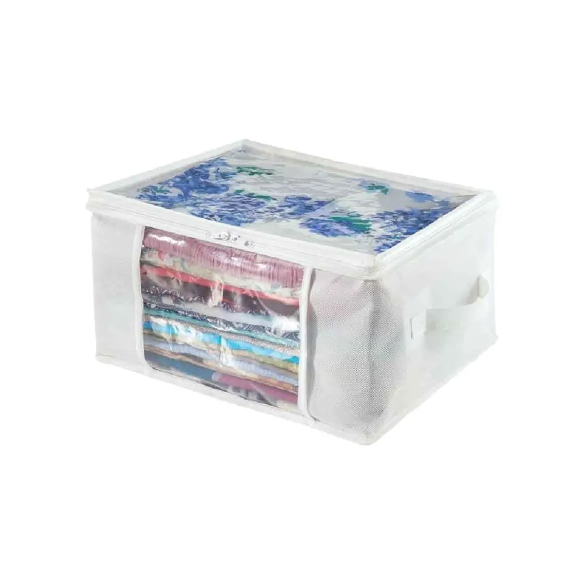 2 housses de rangement rectangulaires blanches