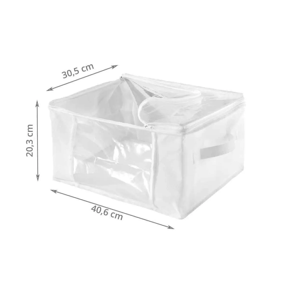 2 housses de rangement rectangulaires blanches