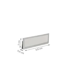 Lot de 4 porte étiquettes à clipser en métal