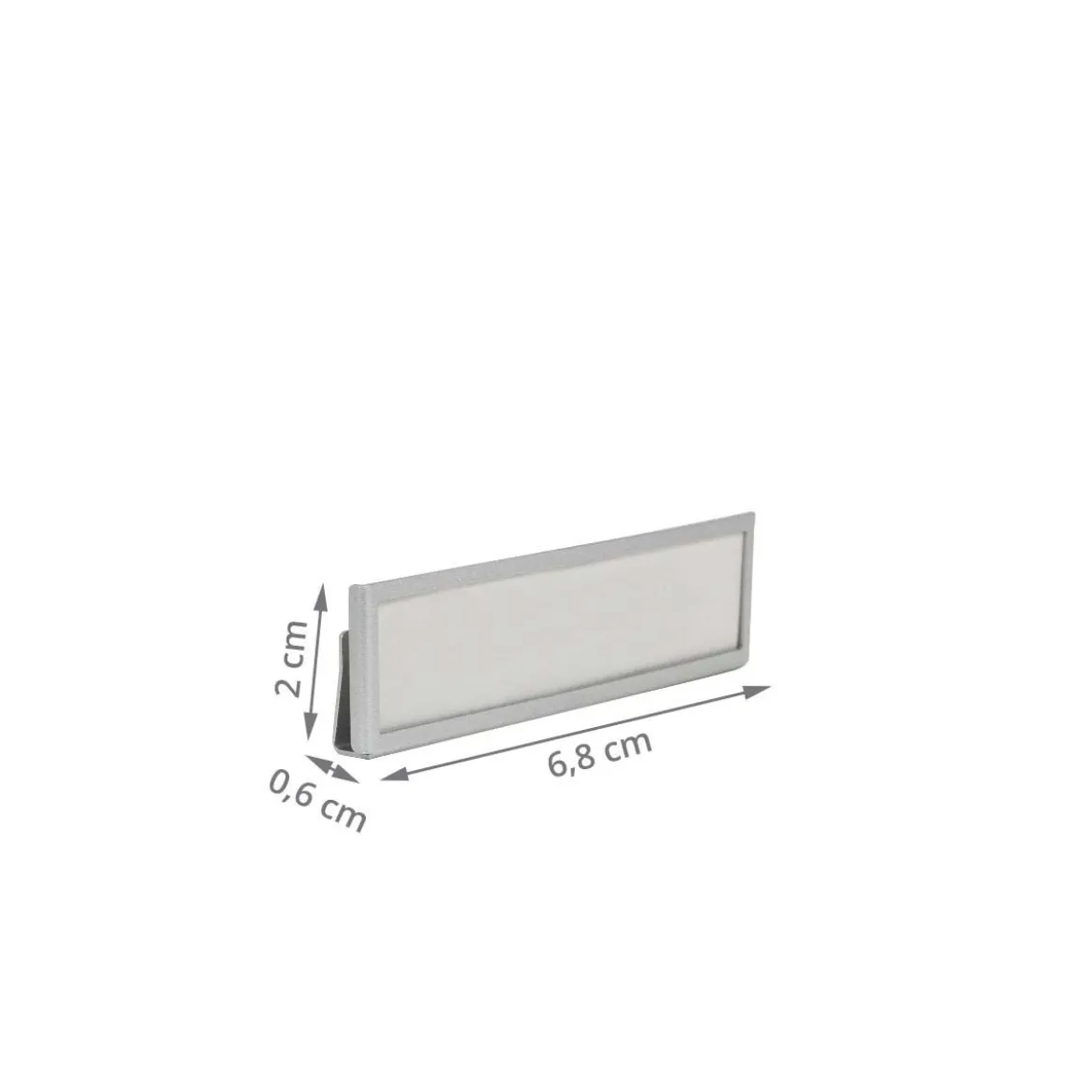 Lot de 4 porte étiquettes à clipser en métal