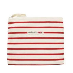 Maxi pochette rayée rouge et blanc