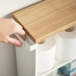 Meuble de rangement étroit pour toilettes