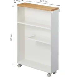 Meuble de rangement étroit pour toilettes