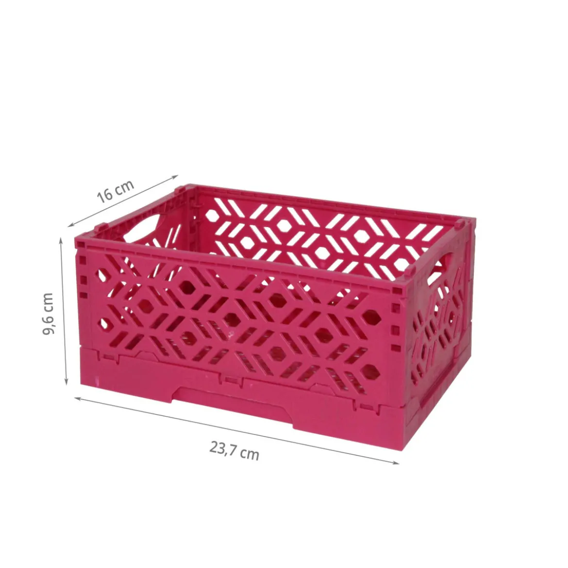 Mini Cagette en plastique violet empilable et pliable