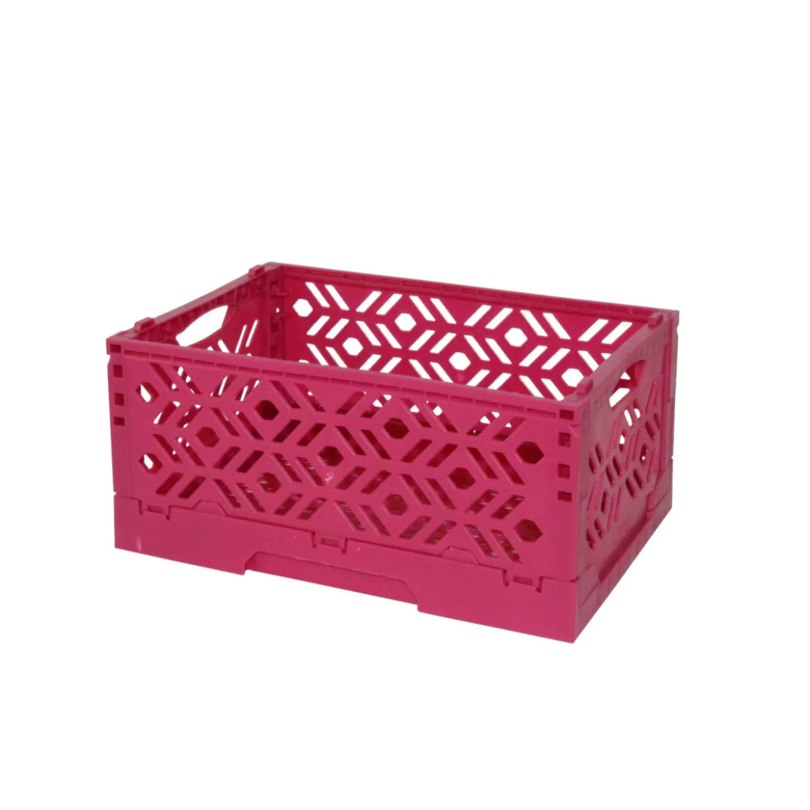 Mini Cagette en plastique violet empilable et pliable