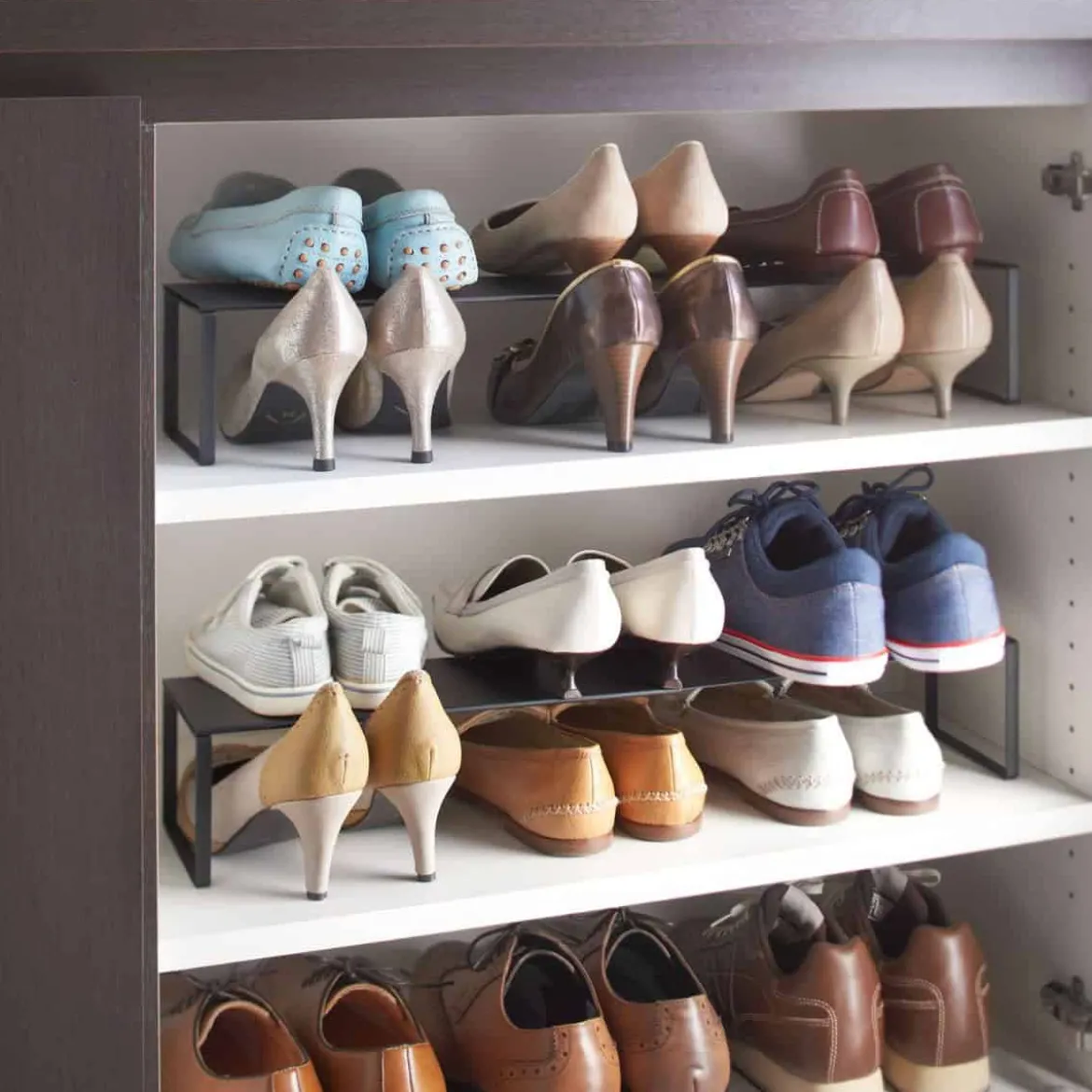 Mini étagère à chaussures pour placard