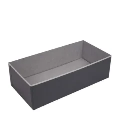 Organisateur de tiroir en carton gris et noir. Taille L