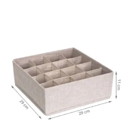 Organisateur de tiroir en tissu à 16 compartiments