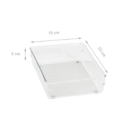 Organisateur M rectangulaire en acrylique pour tiroirs
