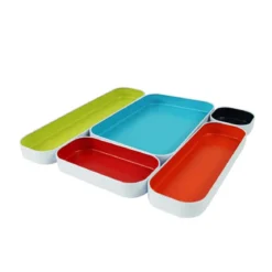 5 organisateurs en métal coloré (bas)