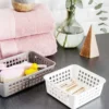 Panier carré pour tiroir de salle de bain en plastique recyclé