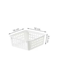 Panier carré pour tiroir de salle de bain en plastique recyclé