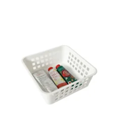 Panier carré pour tiroir de salle de bain en plastique recyclé