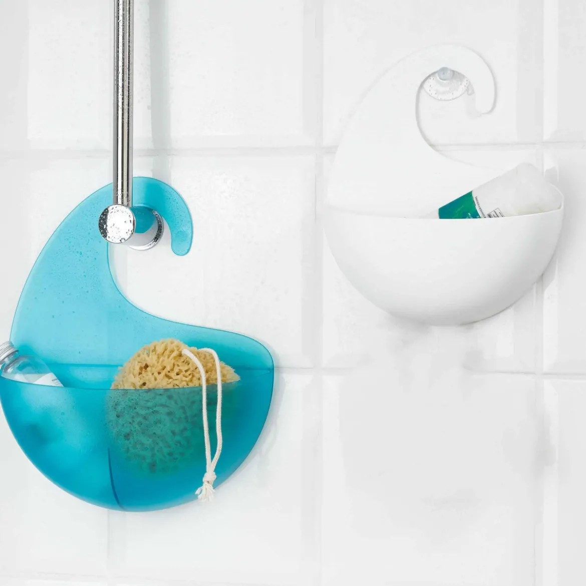 Panier de douche blanc M