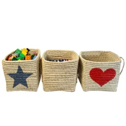 Panier de rangement carré coeur