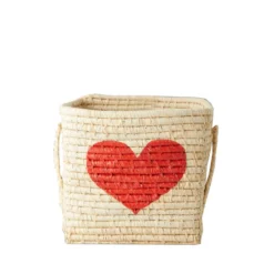 Panier de rangement carré coeur