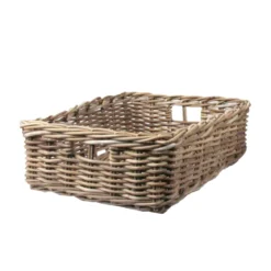 Panier de rangement en rotin bas. Taille M