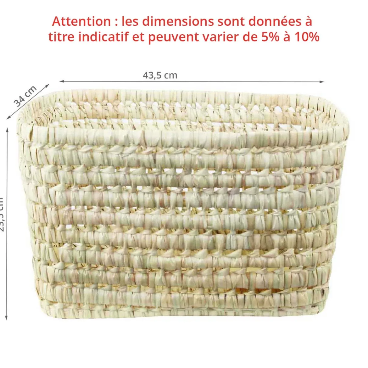 Panier de rangement marocain haut (L)