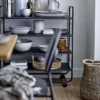 Panier de rangement rond avec anse