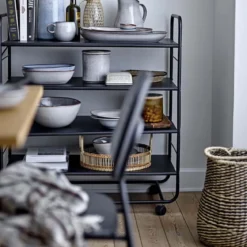 Panier de rangement rond avec anse