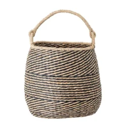 Panier de rangement rond avec anse
