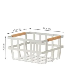 Panier en métal blanc