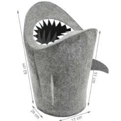 Panier à jouets requin en feutre