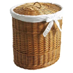 Panier à linge ovale en osier