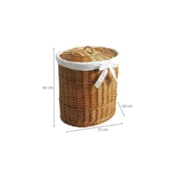 Panier à linge ovale en osier